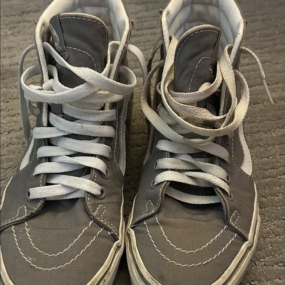 Gray high top vans
